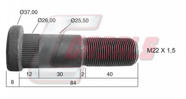 CASALS 21119 Wheel Stud